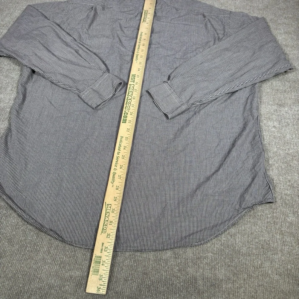Vintage Polo Ralph Lauren Crane Shirt Mens Size L Blue‎ Plaid Long Sleeve Pocket